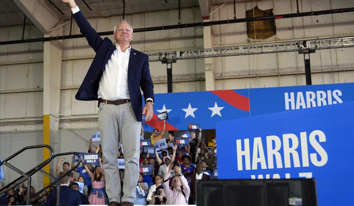 NextImg:Tim Walz returns to his home state where there’s a battle over a key Nebraska electoral vote
