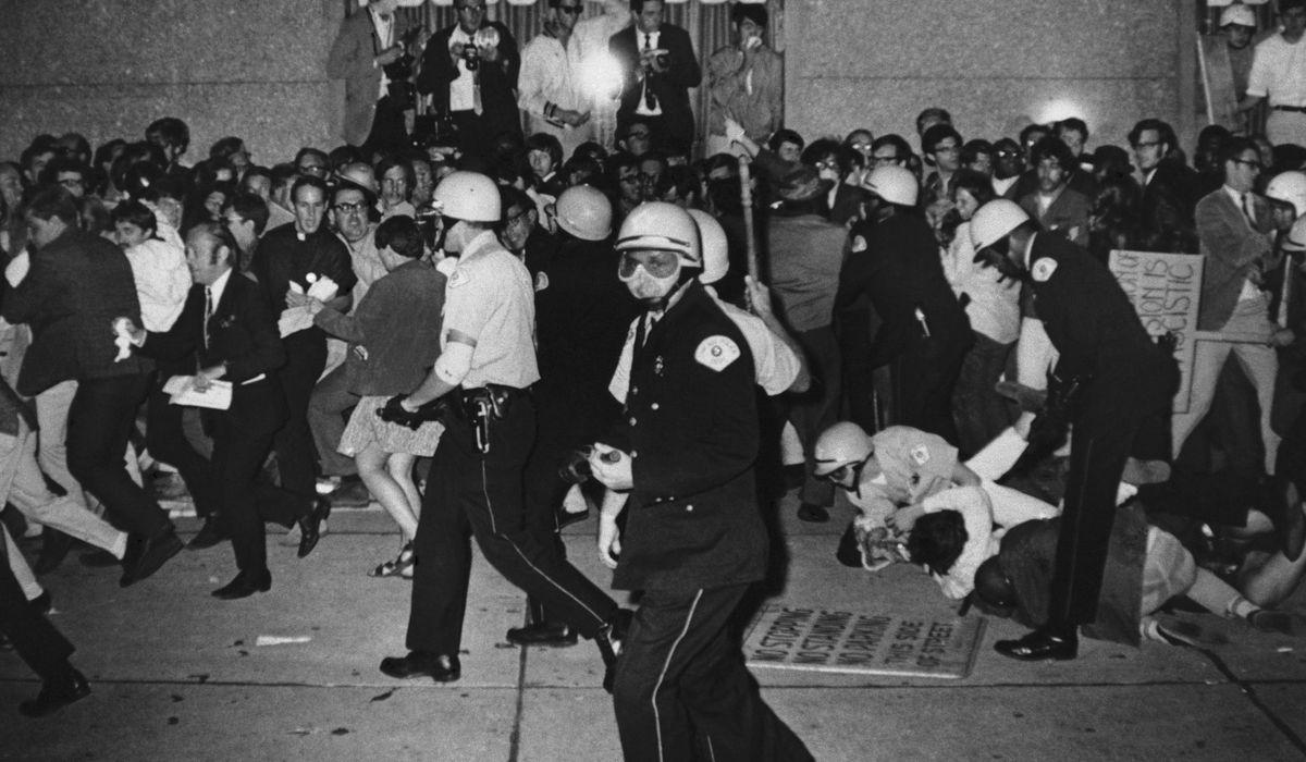 NextImg:Floor fights, boos and a too-long kiss. How the dramatic and the bizarre define convention history