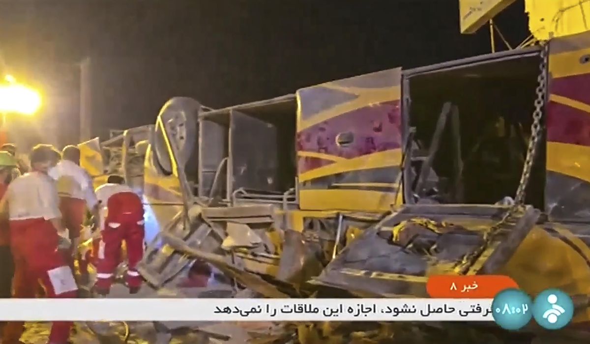 NextImg:Bus carrying Shiite pilgrims from Pakistan to Iraq crashes in Iran, killing at least 28 people