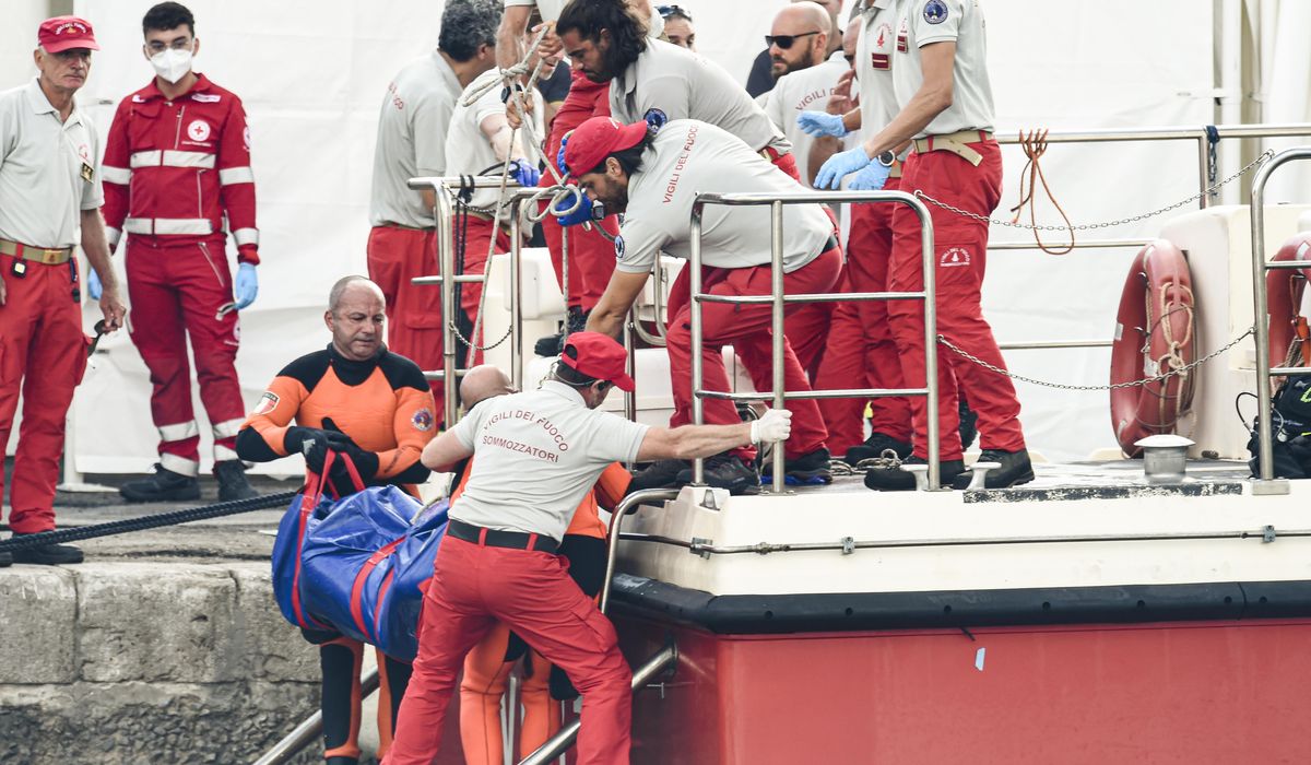 NextImg:Last body from sunken superyacht has been found off Sicily, Italian Coast Guard says
