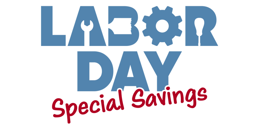 Labor Day Special Savings Top Slant