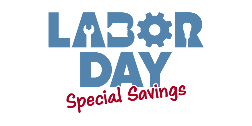 Labor Day Special Savings Top Smaller Slant