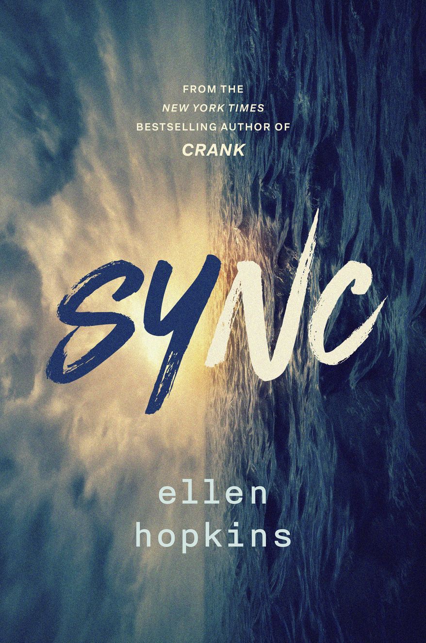 This cover image released by Nancy Paulsen Books shows "Sync" by Ellen Hopkins. (Nancy Paulsen Books via AP)