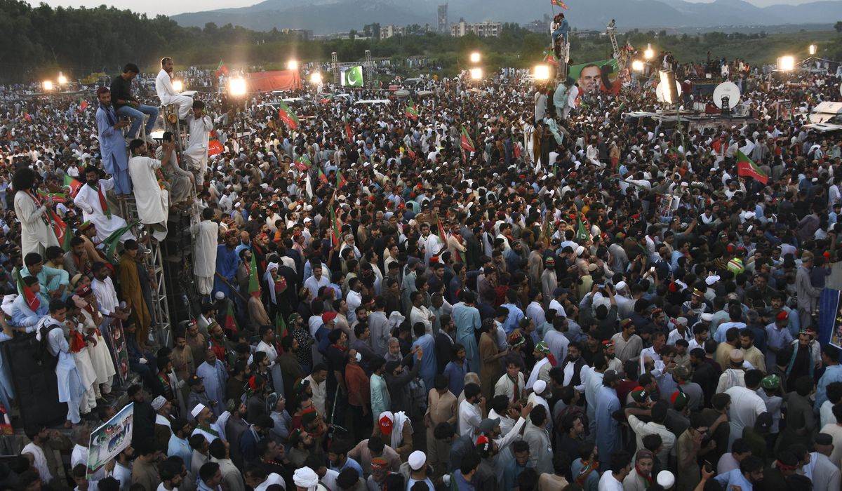 NextImg:Supporters of Pakistan’s imprisoned ex-PM Imran Khan rally to demand his release