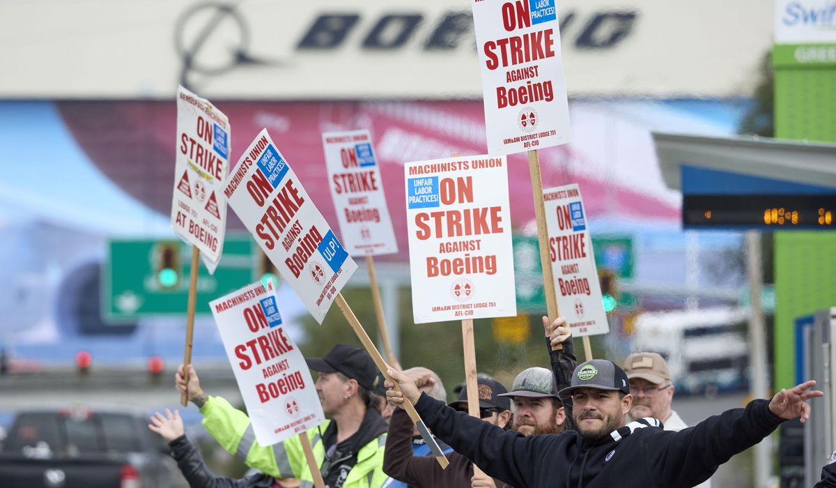 NextImg:Striking Boeing factory workers say they are ready to hold out for a better contract