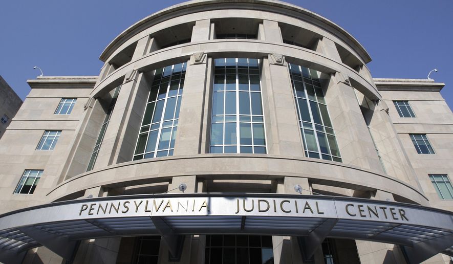 The Pennsylvania Judicial Center is shown shortly after its completion in Harrisburg, Pa., July 27, 2009. (AP Photo/Carolyn Kaster, File)
