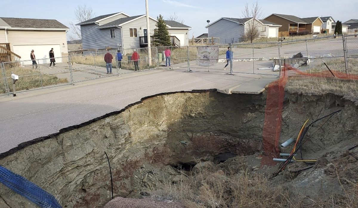NextImg:Sinkhole fears wreaking havoc in South Dakota as families worry about homes collapsing