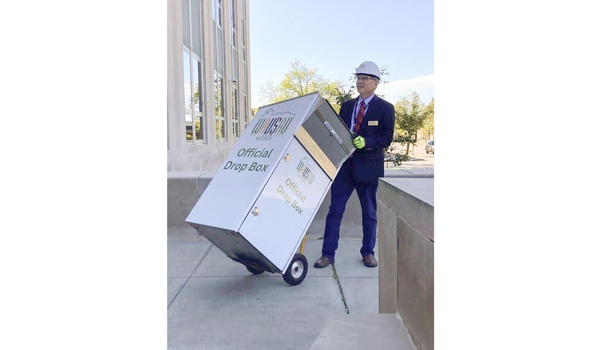 NextImg:Wisconsin city replaces ballot drop box after mayor carted it away