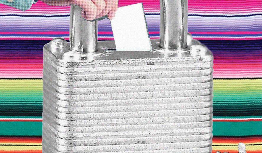 The SAVE Act not stopping illegal immigration and no impact on election security illustration by Linas Garsys / The Washington Times