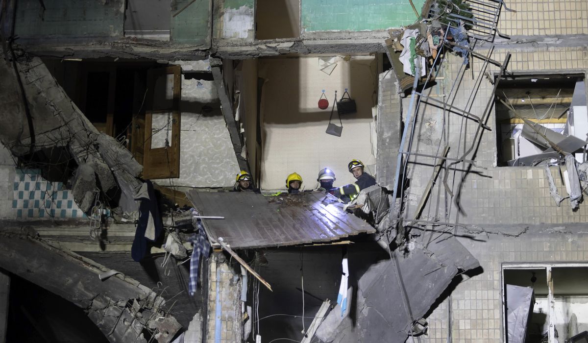 NextImg:12 injured after a Russian glide bomb smashes into a Ukrainian apartment building