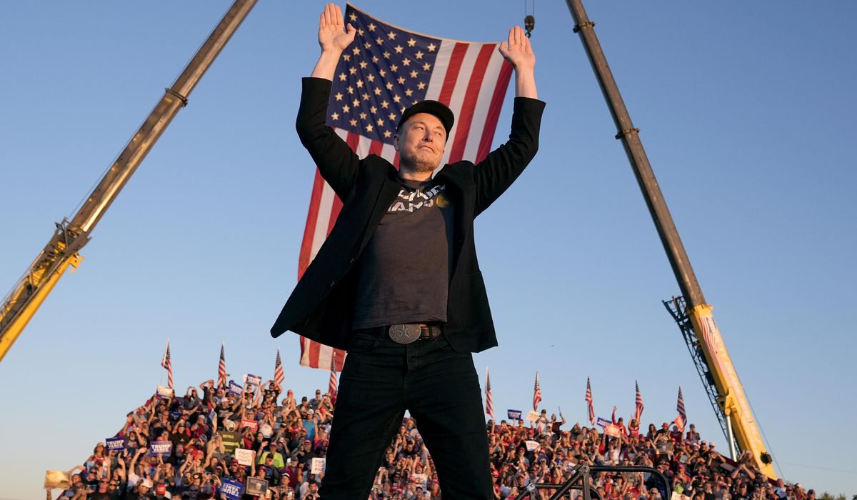 NextImg:Elon Musk makes his first appearance at a Trump rally and casts the election in dire terms