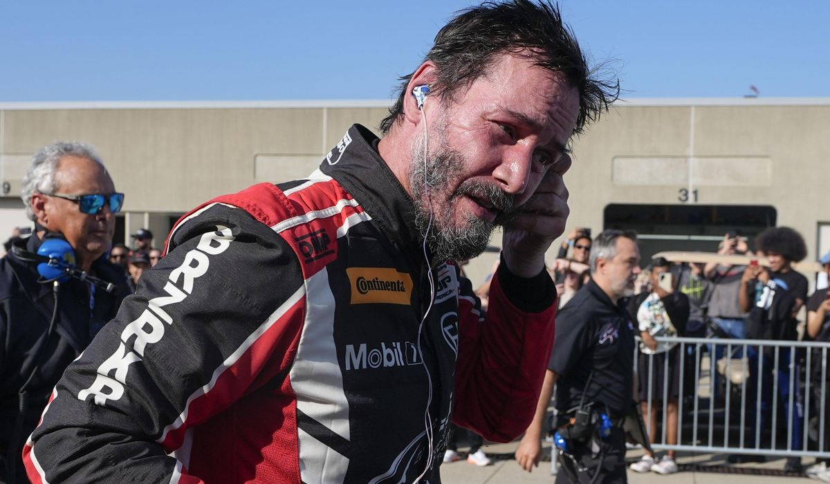 NextImg:Keanu Reeves spins out at Indianapolis Motor Speedway in pro auto racing debut