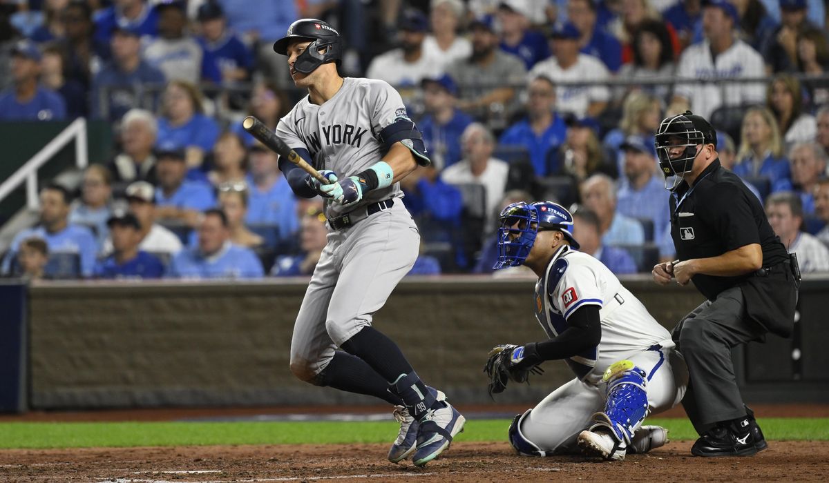 NextImg:Gerrit Cole tosses playoff gem, shutting down Royals and sending Yankees back to ALCS with 3-1 win