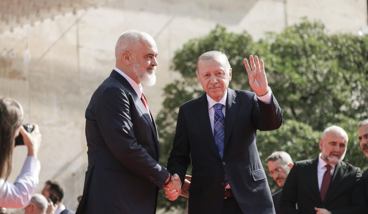 NextImg:Turkey’s Erdogan inaugurates a Turkish-funded mosque in Albania’s capital