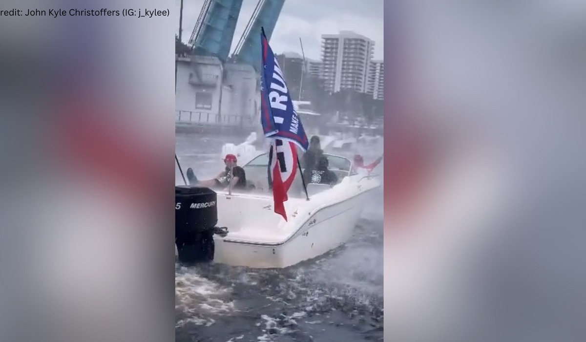 NextImg:Trump campaign denounces boaters with Trump flags and swastikas