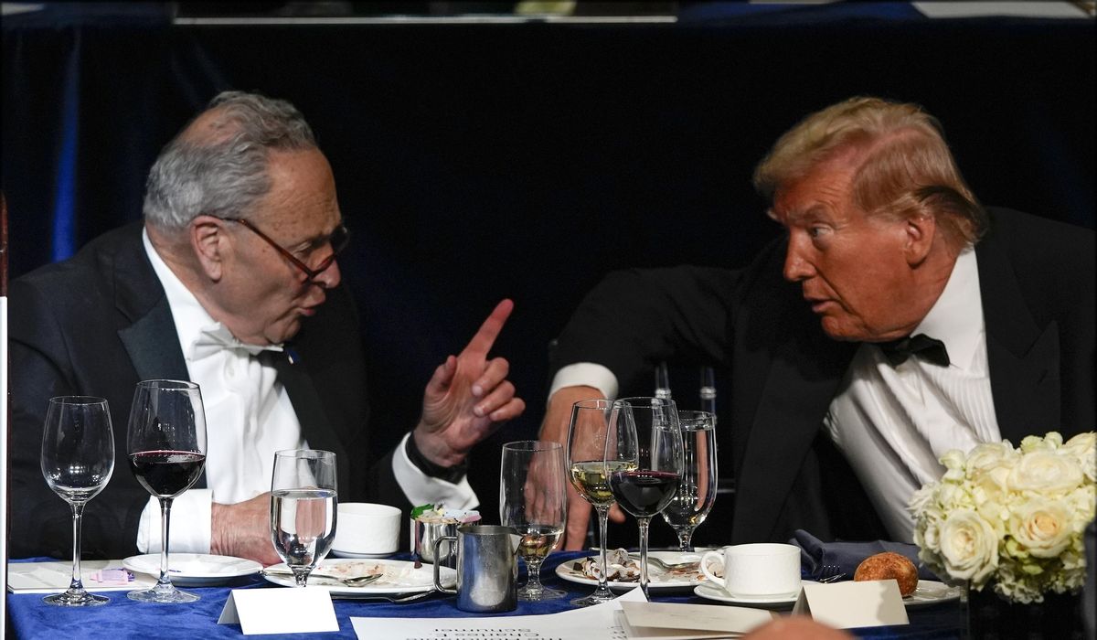 NextImg:Trump congratulates Schumer for breaking with Dems on shutdown plan