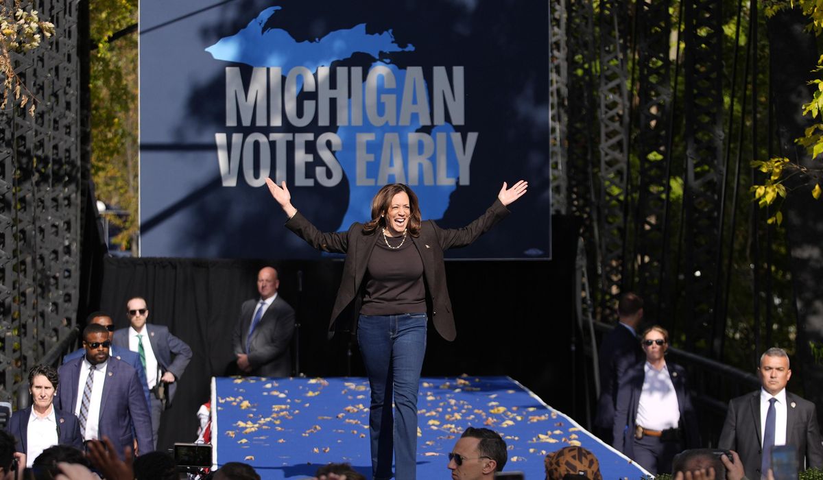 NextImg:Harris seeks to boost working-class appeal during Michigan visit