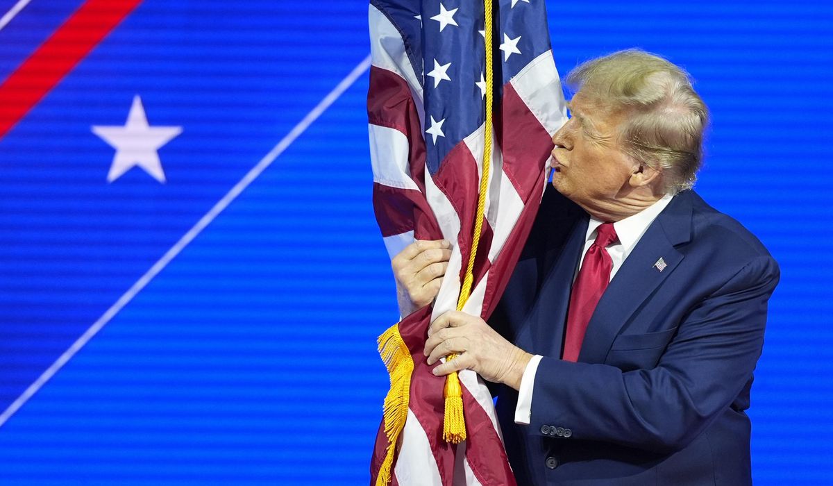 NextImg:Trump says only American flag can fly at U.S. outposts