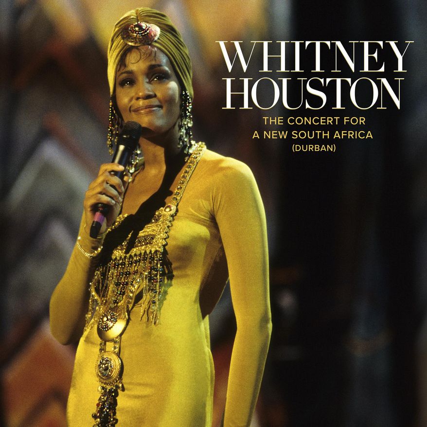 This cover image released by Sony Legacy Recordings shows "The Concert for a New South Africa (Durban)" by Whitney Houston, (Sony Legacy Recordings via AP)