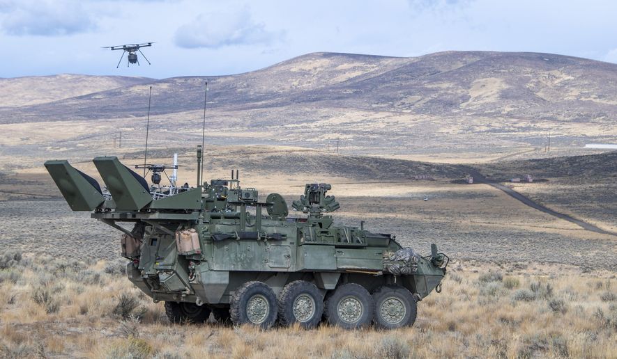 Teledyne FLIR Defense has been awarded a five-year, $168.3 million Indefinite Delivery Indefinite Quantity (IDIQ) contract by the U.S. Army for low-rate initial production to upgrade the M1135 Stryker’s Nuclear, Biological and Chemical Reconnaissance Vehicle (NBCRV) Sensor Suite. Teledyne FLIR is the lead integrator in modernizing the Army’s NBCRV system with improved and autonomous chemical, biological, radiological and nuclear (CBRN) sensors. Among other third-party solutions, the NBCRV Sensor Suite will feature capabilities of the FLIR Defense R80D SkyRaider™ drone integrated with FLIR’s MUVE™ B330 biological detection payload designed for small unmanned aerial systems. (U.S. Army photo by Tad Browning)