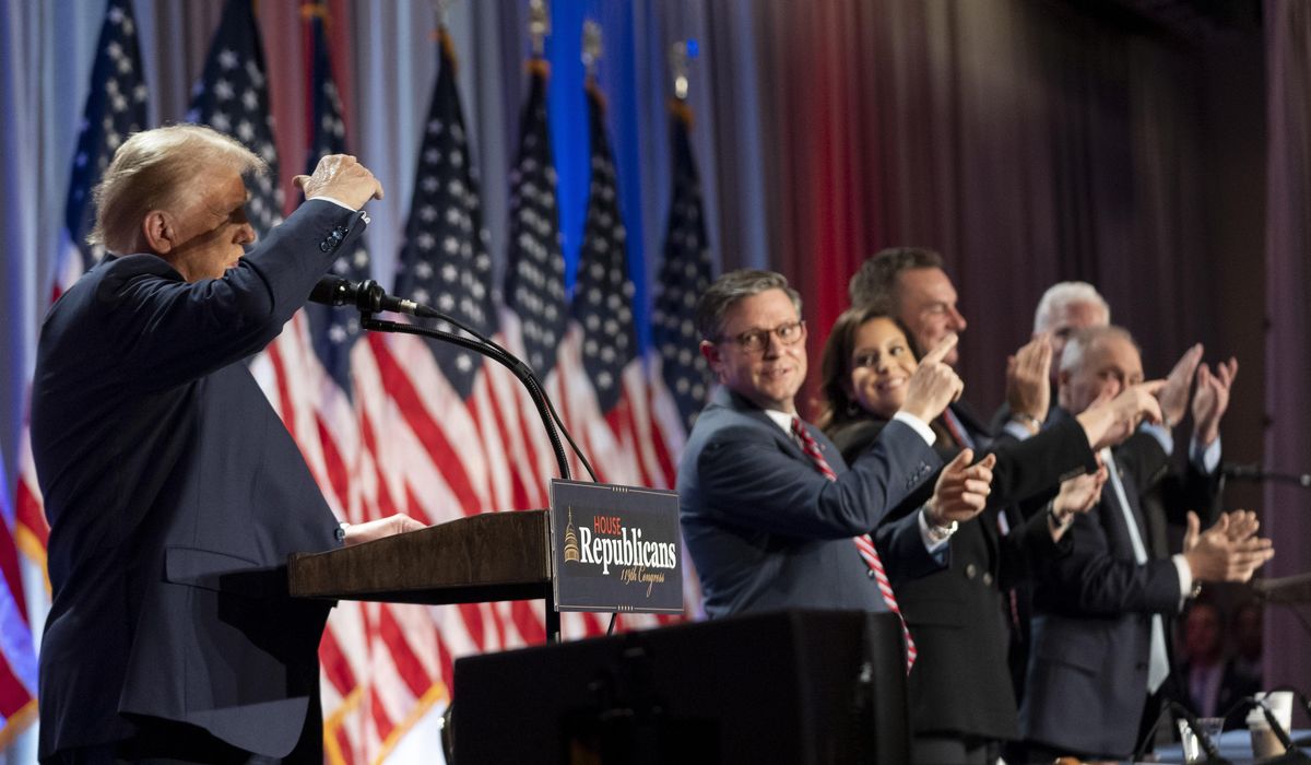 NextImg:Speaker Johnson sees ‘no daylight’ between Trump, House GOP