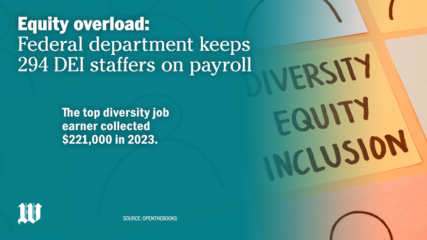 Equity overload: Federal department keeps 294 DEI staffers on payroll (horizontal)