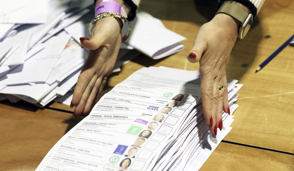 NextImg:Counting began in Ireland’s election as 3 parties battle for top place