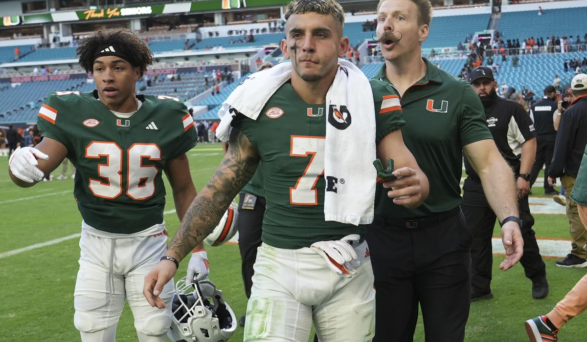 NextImg:Miami’s playoff hopes nosedive as Alabama rises in latest College Football Playoff rankings