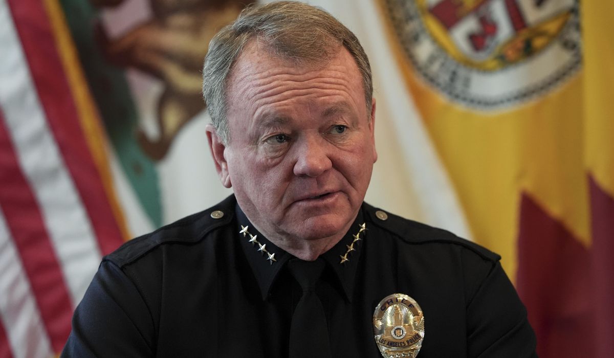 NextImg:LAPD chief says there was no police delay in response to ICE and National Guard may be needed