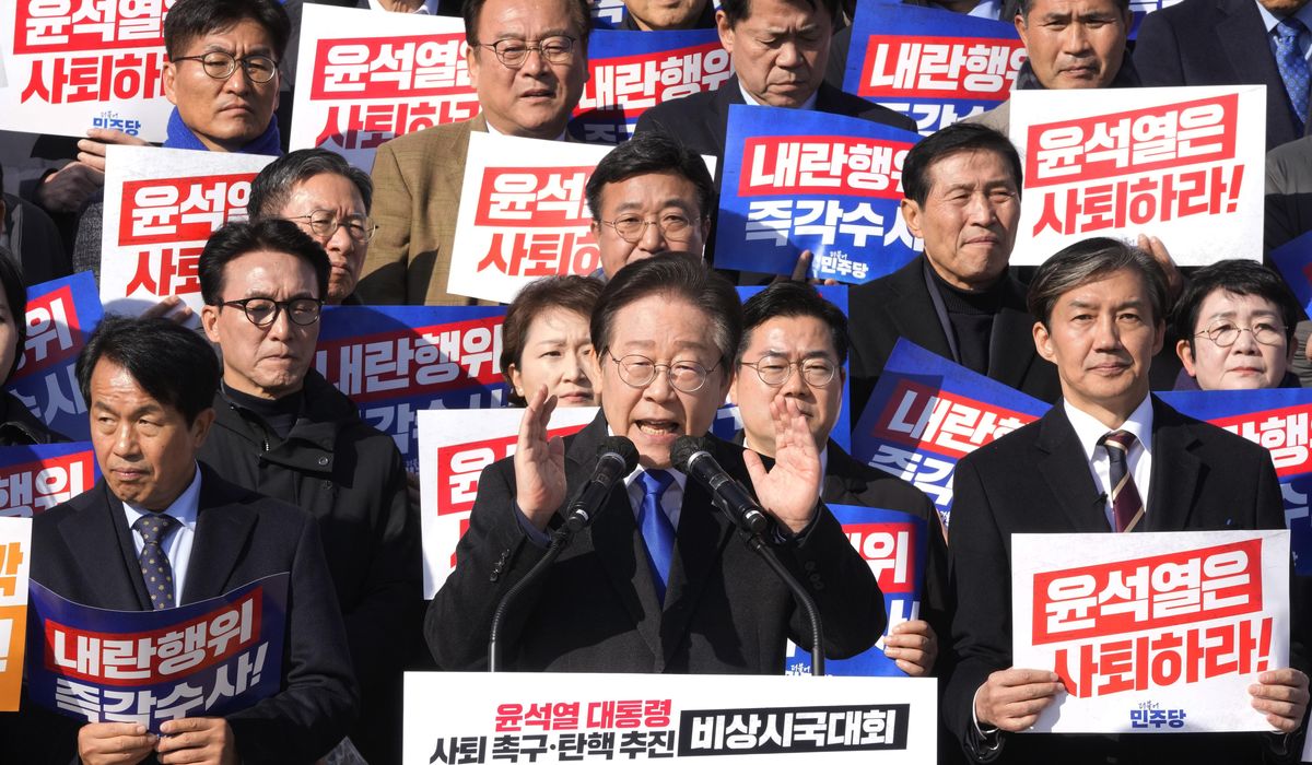 NextImg:South Korea’s Yoon facing impeachment threat by opposition parties over sudden martial law