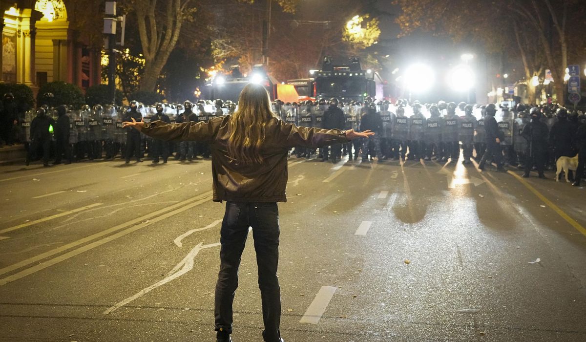 NextImg:Germany, France and Poland condemn use of force against protesters in Georgia
