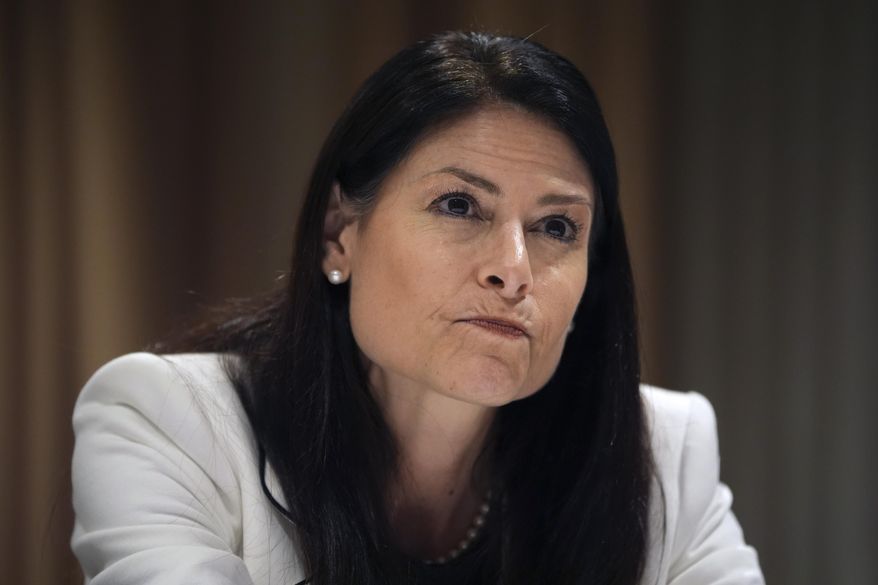 Michigan Attorney General Dana Nessel pauses during an interview with The Associated Press, Nov. 21, 2024, in Philadelphia. (AP Photo/Matt Slocum)