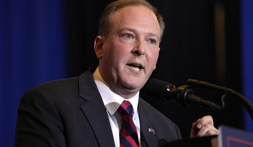 Former Rep. Lee Zeldin, R-N.Y., speaks at a rally in Concord, N.H., Jan. 19, 2024. (AP Photo/Matt Rourke) **FILE**