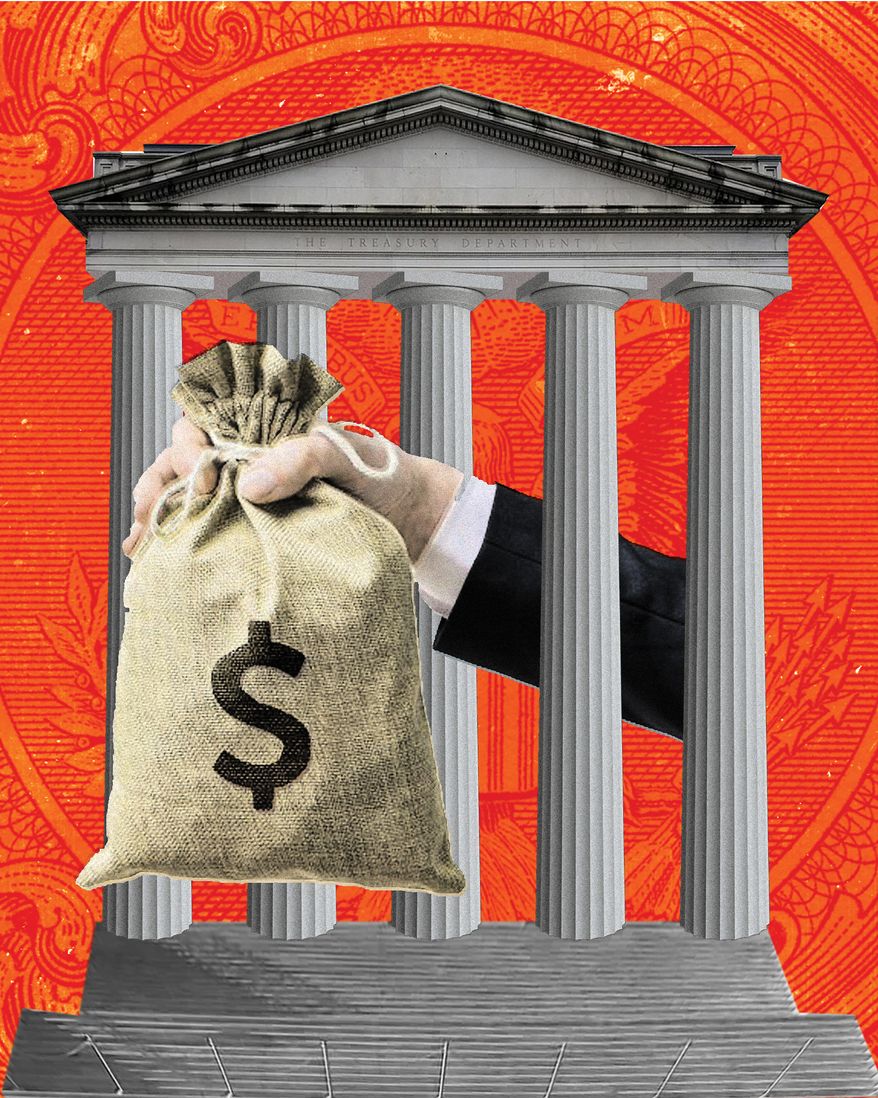 Federal government grants illustration by Linas Garsys / The Washington Times