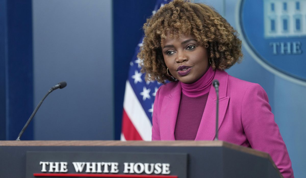 NextImg:Karine Jean-Pierre sidesteps credit for Trump on ceasefire deal in Middle East