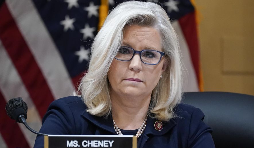 Vice Chair Liz Cheney, R-Wyo., listens as the House select committee investigating the Jan. 6 attack on the U.S. Capitol holds a hearing at the Capitol in Washington, June 28, 2022. (AP Photo/J. Scott Applewhite, File)