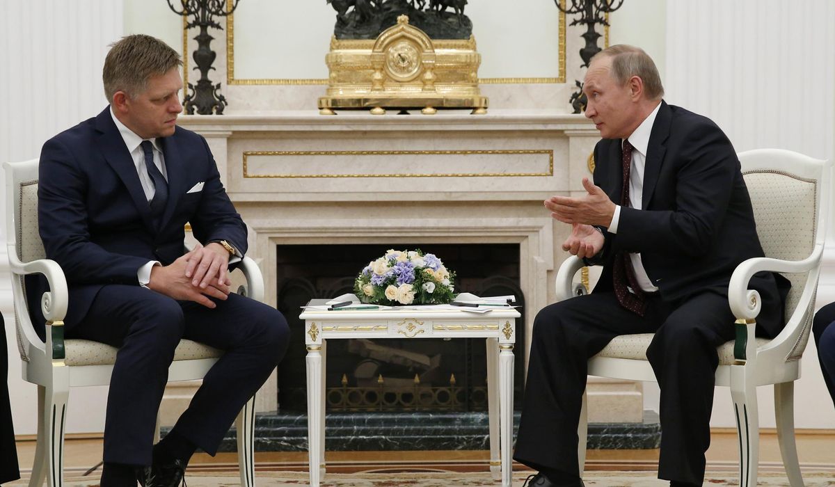 NextImg:Russia’s Putin holds talks with Slovakian PM Fico, in a rare visit to Moscow by an EU leader