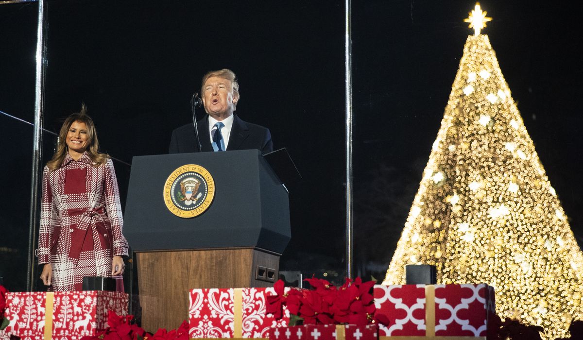 NextImg:Trump gave 2019 Christmas message while lighting National Christmas Tree