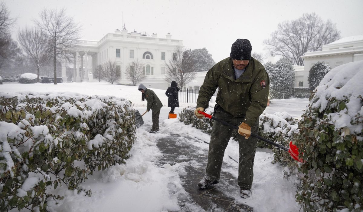 NextImg:Federal and local governments close down as snow piles up in D.C. area
