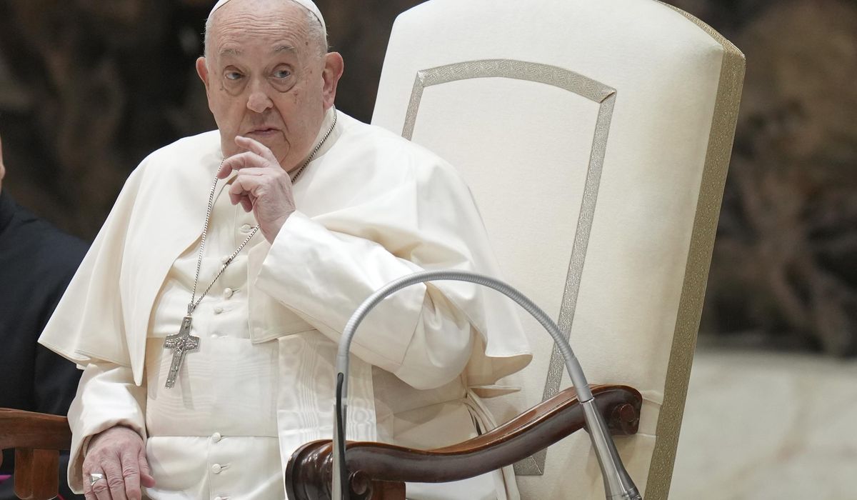 NextImg:Pope asks aide to deliver his annual foreign policy address, tells ambassadors he’s battling a cold