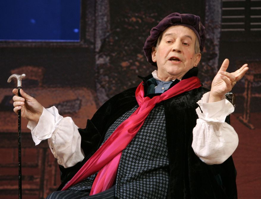 Otto Schenk performs in the role of Herr von Ledig performs during a dress rehearsal for Johann Nestroy's "Unverhofft" at the Theater in der Josefstadt in Vienna, on Tuesday, Jan. 15, 2008. (AP Photo/Stephan Trierenberg, File)