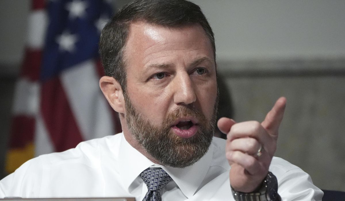 NextImg:Sen. Markwayne Mullin accuses senators of hypocrisy during Hegseth hearing