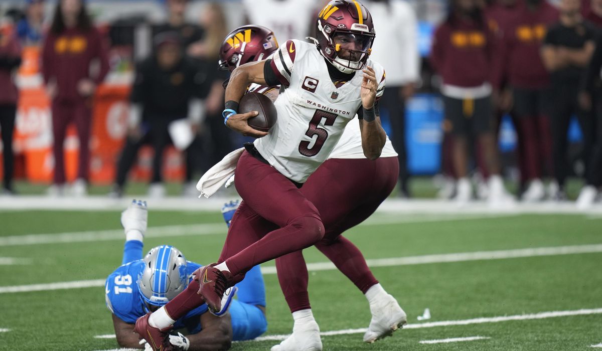 NextImg:Jayden Daniels leads Commanders over top-seeded Lions to reach NFC title game