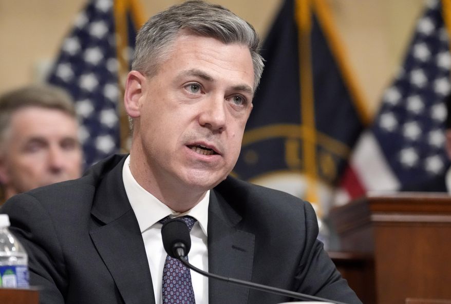 Then-Rep. Jim Banks, R-Ind., questions witnesses during a hearing of a special House committee dedicated to countering China, on Capitol Hill, Feb. 28, 2023, in Washington. (AP Photo/Alex Brandon, File)