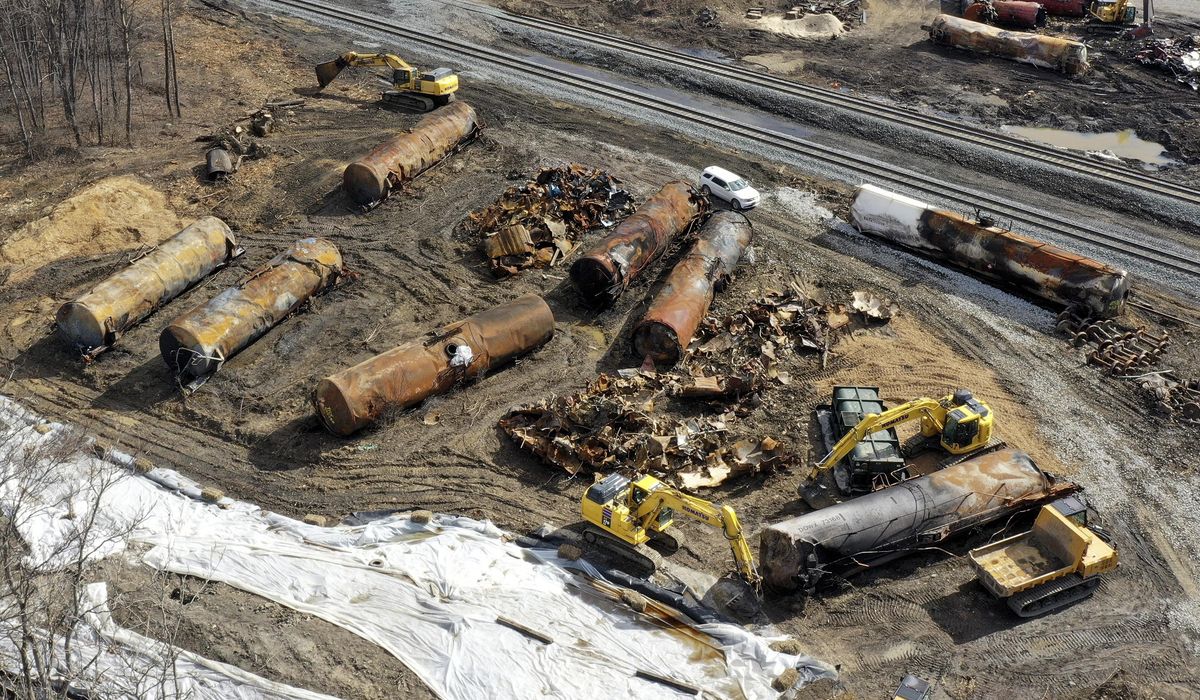 NextImg:Norfolk Southern and East Palestine announce $22 million settlement after 2023 derailment