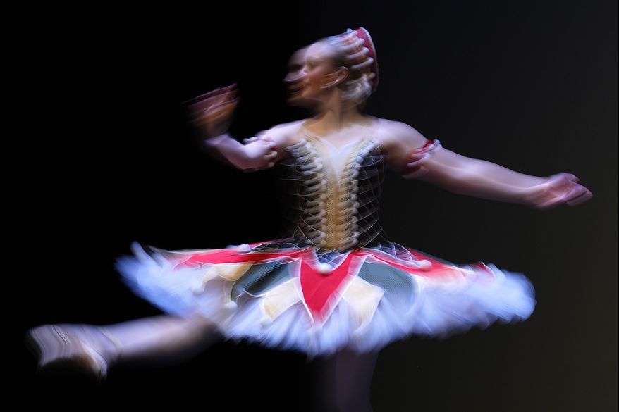 Dancer Sara Cook performs at the Youth America Grand Prix ballet competition, Saturday, Jan. 18, 2025, at the Hanover Theater in Worcester, Mass. (AP Photo/Robert F. Bukaty)
