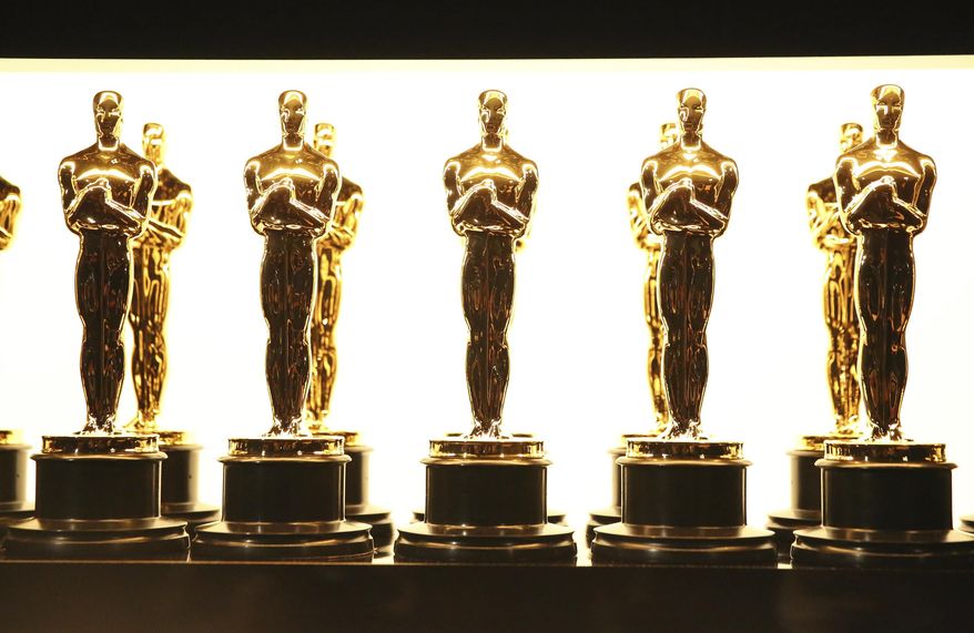 Oscar statuettes appear backstage at the Oscars in Los Angeles on Feb. 26, 2017. (Photo by Matt Sayles/Invision/AP, File)