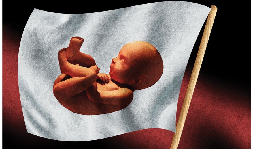 Annual March for Life against abortion illustration by Alexander Hunter/The Washington Times