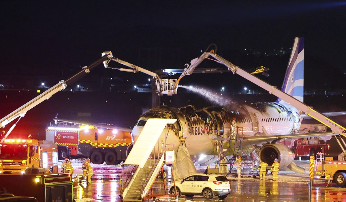 NextImg:Passenger plane catches fire at South Korean airport. All 176 people on board are evacuated