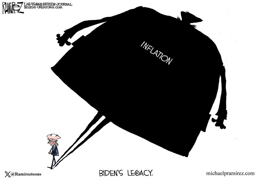 Biden's legacy (Illustration by Michael Ramirez for Creators Syndicate)